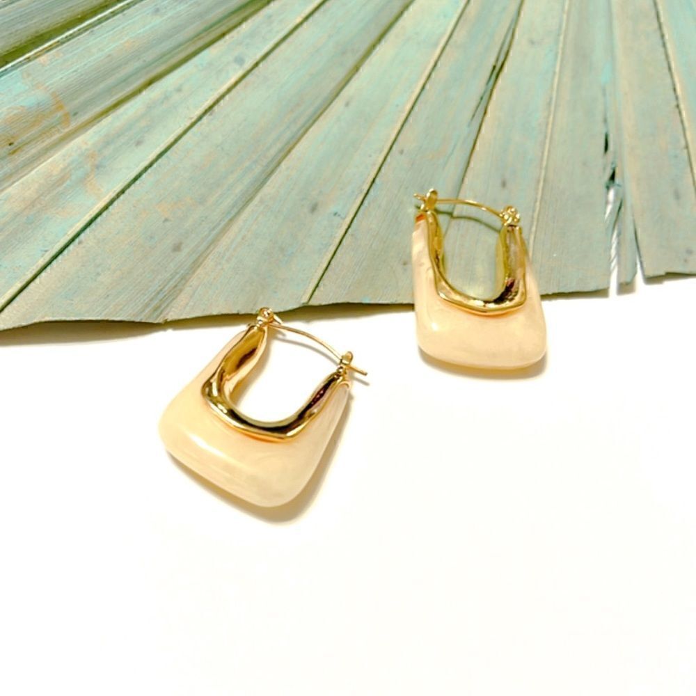 Crystal hoop earrings  #83
